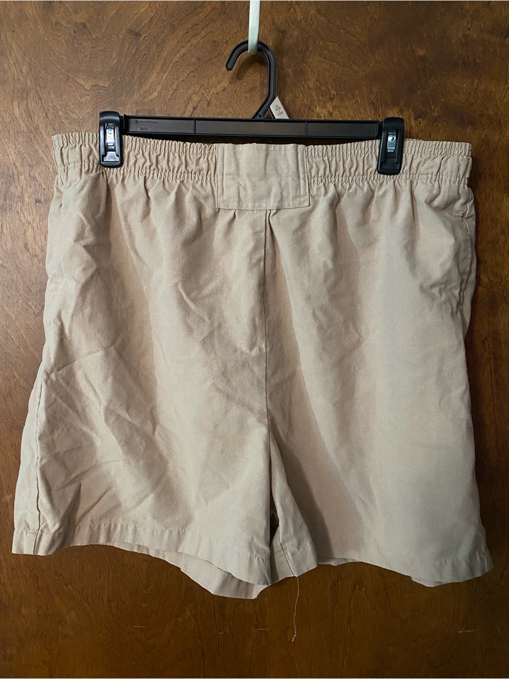 28w Womens khaki shorts with elastic waist